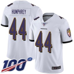 Limited Youth Marlon Humphrey White Road Jersey - #44 Football Baltimore Ravens 100th Season Vapor Untouchable