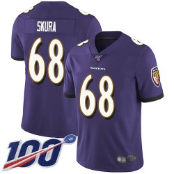 Limited Youth Matt Skura Purple Home Jersey - #68 Football Baltimore Ravens 100th Season Vapor Untouchable