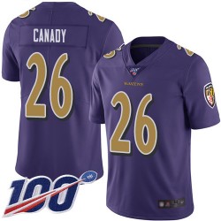 Limited Youth Maurice Canady Purple Jersey - #26 Football Baltimore Ravens 100th Season Rush Vapor Untouchable