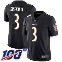 Limited Youth Robert Griffin III Black Alternate Jersey - #3 Football Baltimore Ravens 100th Season Vapor Untouchable