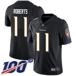 Limited Youth Seth Roberts Black Alternate Jersey - #11 Football Baltimore Ravens 100th Season Vapor Untouchable