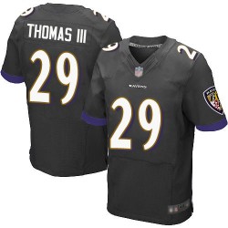 Elite Men's Earl Thomas III Black Alternate Jersey - #29 Football Baltimore Ravens