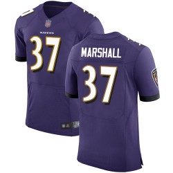 Elite Men's Iman Marshall Purple Home Jersey - #37 Football Baltimore Ravens Vapor Untouchable