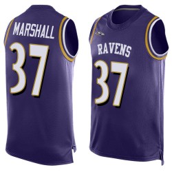 Elite Men's Iman Marshall Purple Jersey - #37 Football Baltimore Ravens Player Name & Number Tank Top