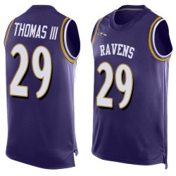 Elite Men's Earl Thomas III Purple Jersey - #29 Football Baltimore Ravens Player Name & Number Tank Top