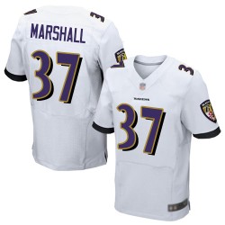 Elite Men's Iman Marshall White Road Jersey - #37 Football Baltimore Ravens