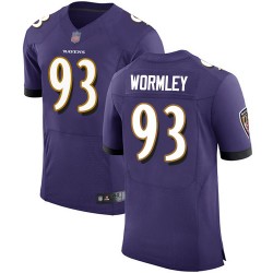 Elite Men's Chris Wormley Purple Home Jersey - #93 Football Baltimore Ravens Vapor Untouchable