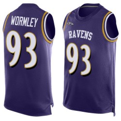 Elite Men's Chris Wormley Purple Jersey - #93 Football Baltimore Ravens Player Name & Number Tank Top