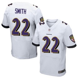 Elite Men's Jimmy Smith White Road Jersey - #22 Football Baltimore Ravens