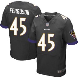 Elite Men's Jaylon Ferguson Black Alternate Jersey - #45 Football Baltimore Ravens