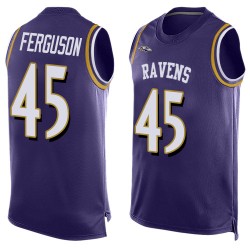 Elite Men's Jaylon Ferguson Purple Jersey - #45 Football Baltimore Ravens Player Name & Number Tank Top