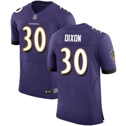 Elite Men's Kenneth Dixon Purple Home Jersey - #30 Football Baltimore Ravens Vapor Untouchable