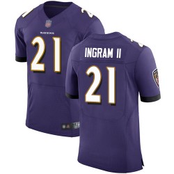 Elite Men's Mark Ingram II Purple Home Jersey - #21 Football Baltimore Ravens Vapor Untouchable