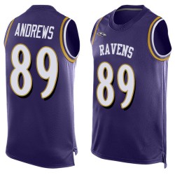 Elite Men's Mark Andrews Purple Jersey - #89 Football Baltimore Ravens Player Name & Number Tank Top