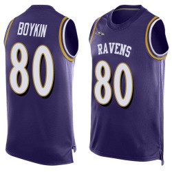 Elite Men's Miles Boykin Purple Jersey - #80 Football Baltimore Ravens Player Name & Number Tank Top