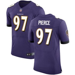 Elite Men's Michael Pierce Purple Home Jersey - #97 Football Baltimore Ravens Vapor Untouchable