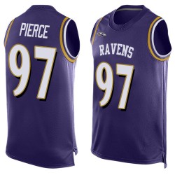 Elite Men's Michael Pierce Purple Jersey - #97 Football Baltimore Ravens Player Name & Number Tank Top