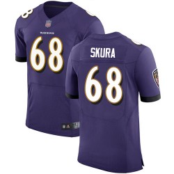 Elite Men's Matt Skura Purple Home Jersey - #68 Football Baltimore Ravens Vapor Untouchable