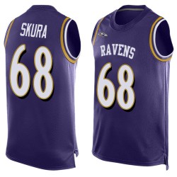 Elite Men's Matt Skura Purple Jersey - #68 Football Baltimore Ravens Player Name & Number Tank Top