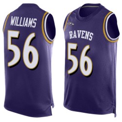 Elite Men's Tim Williams Purple Jersey - #56 Football Baltimore Ravens Player Name & Number Tank Top