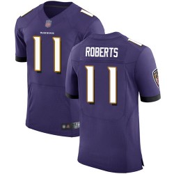 Elite Men's Seth Roberts Purple Home Jersey - #11 Football Baltimore Ravens Vapor Untouchable